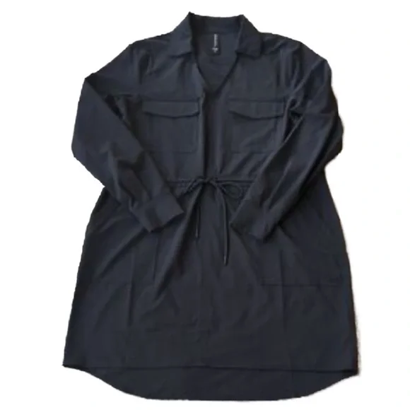 Athleta Black Long Sleeve Zumba Shirt Dress 1X - Picture 4 of 6